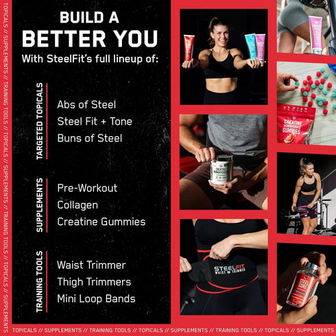 SteelFit Waist Trimmer Belt for Women & Men, Moisture-Resistant Neoprene Waist Trainer for Stomach & Belly Fat