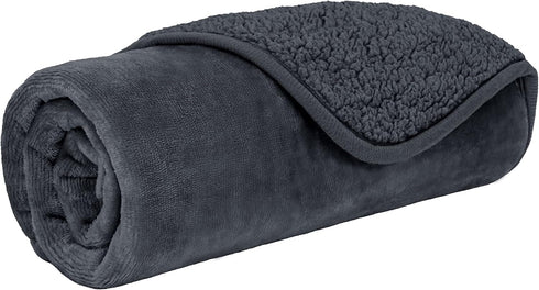 PetAmi Waterproof Dog Blanket, Pee Proof Reversible Fleece Blanket for Small Medium Dogs, 24x32 Gray