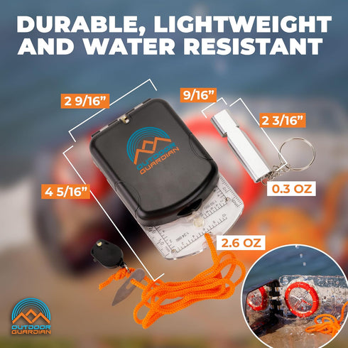 Pathfinder Camping and Hiking Compass, Orienteering Compass with Clinometer, Adjustable Declination, Survival Gear