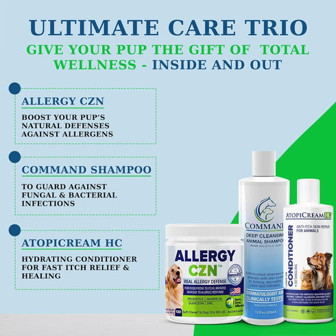 AtopiCream HC Leave-In 1% Hydrocortisone Conditioner, Moisturizer for Dogs with Dry, Itchy Skin, 8 oz