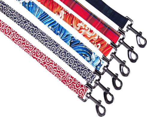 Unique Style Paws Christmas Handmade Dog Leash with Soft Handle, 3 Sizes and 6 Patterns for Dogs and Cats