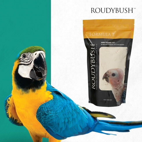 3 (5lb) Roudybush Formula Baby Bird Food - Hand feeding Baby Bird Formula for Newborn Psittacines & Squabs