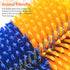 2PCS Livestock Scratch Brushes, Horse Scratcher Massage Brush Kit, Yellow