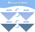 QUQULE 2PCS, Summer Dog Bandana Boy Large Blue Spring Scarf, Durable Triangle Reversible Bibs Handkerchief for Puppy