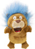 goDog Crazy Hairs Lion Plush Dog Toy, Silent Squeak with Chew Guard Technology - Tan, Small
