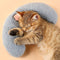 Little Pillow for Cats Puppies, Ultra Soft Fluffy Calming Toy, Half Donut Cuddler for Joint Relief Sleeping