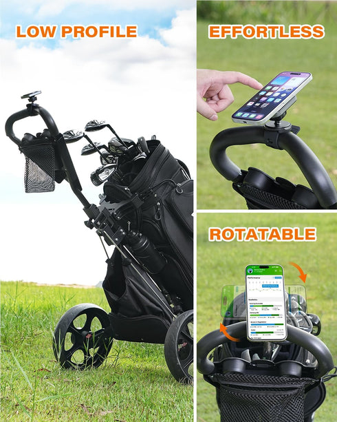 A2C 3-in-1 Golf Gifts for Men Magnetic Phone Holder for Golf Cart, Push Cart, Steering Wheel Phone Mount, Golf Cart
