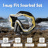 Snorkeling Gear Set for Adults: Anti-Fog Mask, 3-Piece Dry Top Snorkel, Panoramic View with Gear Bag