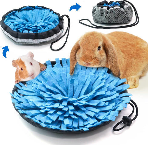 OVMKOV Rabbit Foraging Mat, Interactive Feed Game for Boredom, Small Pet Puzzle Toy,