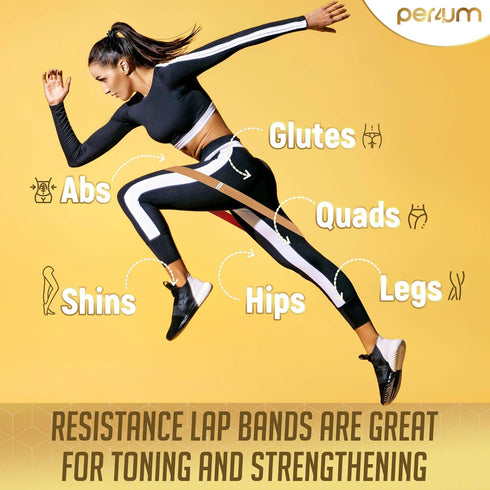 Workout Bands for Women - Fitness Gifts: Fabric Bands for Pilates, Yoga, Boxing with Light, Medium, Heavy Options