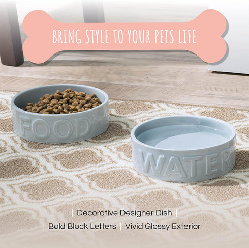 Park Life Designs Pet Bowl | Classic Water Bowl (Small, Grey)