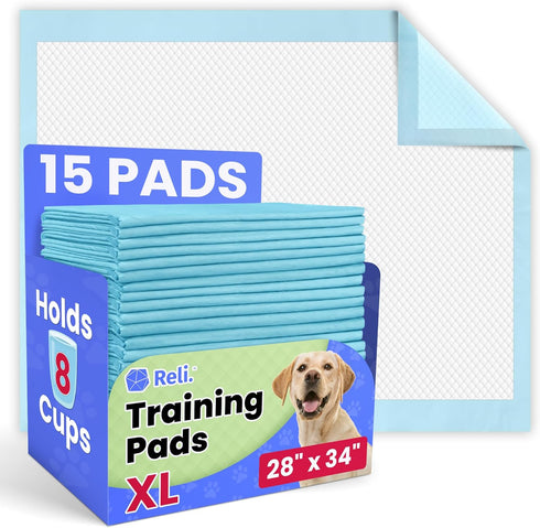 Reli. Leak-Proof Puppy Pads (15 Pack) | Pee Pads for Dogs |