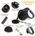 Fida Heavy Duty Retractable Dog Leash for Large Breeds, 16 ft Walking Leash, Up to 110 lbs, 360° Tangle Free, Black