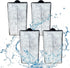 TARARIUM 4Pcs Aquarium Filters Replacement - Active Carbon Cartridges Bio Filter Plate for Hang on Back Filter Clean
