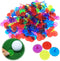 Golf Ball Markers Bulk, 50/100/150 Pcs Position Marker, Multicolor Transparent Plastic 25mm Flat Round Accessories