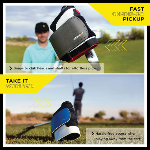 STICKIT Magnetic Rangefinder Strap - Strong Magnet for Golf Carts and Clubs, Slim, Size Adjustable for Easy Access