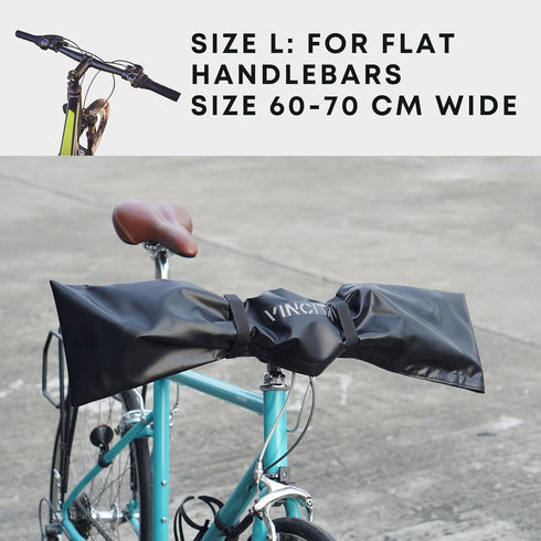 Vincita Mountain Bike Water-Resistant Handlebar Cover XL, Adjustable Strap Bike Cover for Road Bicycles