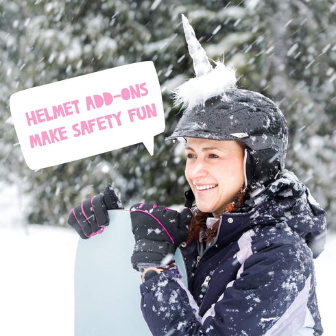 Unicorn/Narwhal Helmet Accessories with Sticky Hook & Loop Adhesive, Helmet Horn/Cover for Kids and Adults