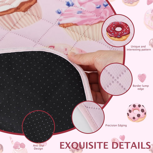 IEUUMLER 2 Pack EU015 36x36 Washable Pee Pads for Dogs, Cake Pattern Reusable Waterproof Puppy Potty Pads, Non-Slip
