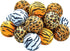 Unique Sports Dog Fetch Squeaker Balls, 18 Pack with Animal Prints