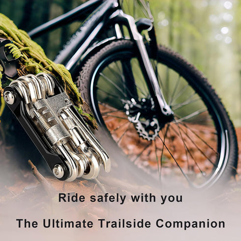 Ultimate Bike Multitool Kit, Lightweight Stainless Steel, Includes Chain Breaker, Tire Repair Kit, Motorcycle