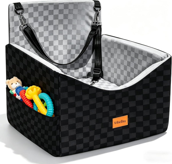 VibeBay Dog Car Seats for Small Medium Dogs Up to 35lbs | Elevated