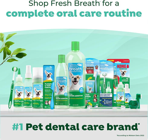 TropiClean Fresh Breath Finger Toothbrushes for Dogs & Puppies - Gentle Soft Toothbrush Alternative