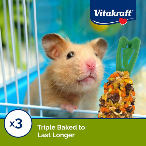 Vitakraft Crunch Sticks Hamster Treat, Apple and Honey, Chew Sticks for Hamsters