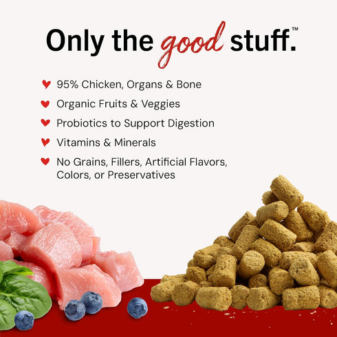 Stella & Chewy's Freeze Dried Raw Chewy’s Chicken Meal Mixers – Grain Free Dog Food Topper, 8 oz