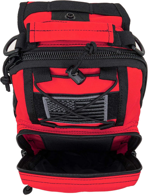 LINE2design Backpack First Aid Sling - Tactical EMS & Outdoor Rescue Bag - Red