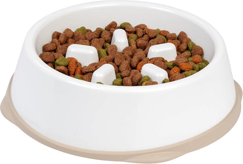 IRIS USA 4-Cup Slow Feeder Dog Bowl, Anti-Choking & Anti-Slip for Healthy Digestion