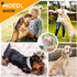 Spiked Dog Collar - White Soft PU Leather with Funny Mushrooms, Rivet Spike Studded Adjustable Collar for Dogs