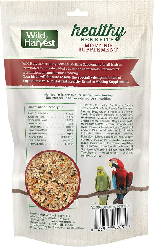 7.5 Oz., Wild Harvest Healthy Benefits Molting Supplement, for All Birds