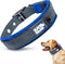 Black Rhino Reflective Dog Collar - Heavy Duty Adjustable Comfort Collar for Large Dogs, Blue/Grey