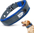 Black Rhino Reflective Dog Collar - Heavy Duty Adjustable Comfort Collar for Large Dogs, Blue/Grey