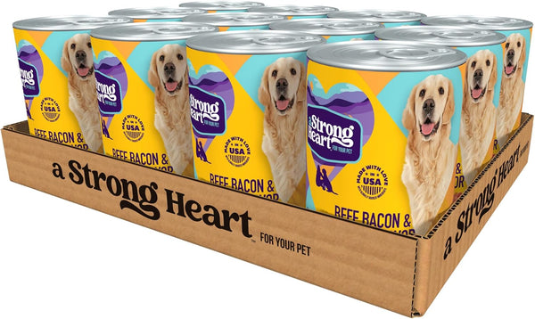 A Strong Heart Wet Dog Food, Beef, Bacon & Cheese Flavor -