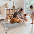 Elevated Outdoor Dog Bed, Updated Raised Pet Cot, Indoor Durable with No-Slip Rubber Feet, Fits up to 100lbs, Gray, L