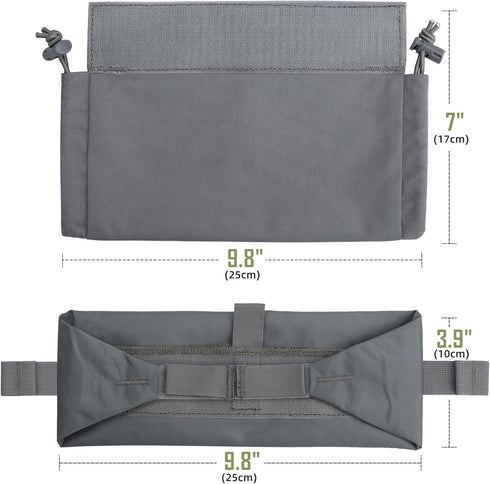 WYNEX Tactical First Aid Drop Dump Pouch, Medical Trauma Roll Up Bag with Hook-N-Loop for Chest Rig Vest