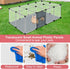 20 48" 24" 16" Panels Small Animals Playpen, x x Transparent Pet Playpen with Waterproof Mat,Portable Plastic Enclosure