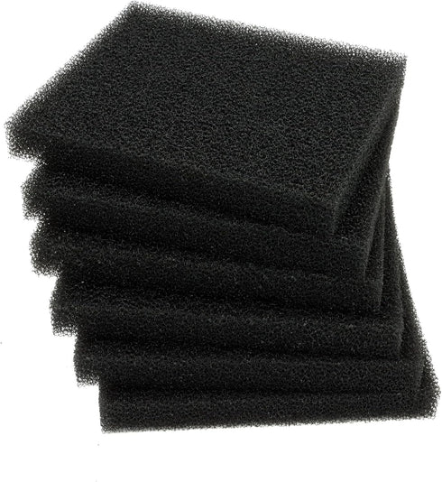 ALEGI Aquarium Bio Sponge Filter Media, 6.28 x 5.5 x 0.78 Inch Fish Tank Filter Cartridge Foam Pad Inserts, 6 Pack