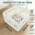 36"x36" 3-Layer PJYuCien Non-Slip Pet Playpen Mat with Comfort, Reusable and Washable Training Crate Pad, Travel Mat