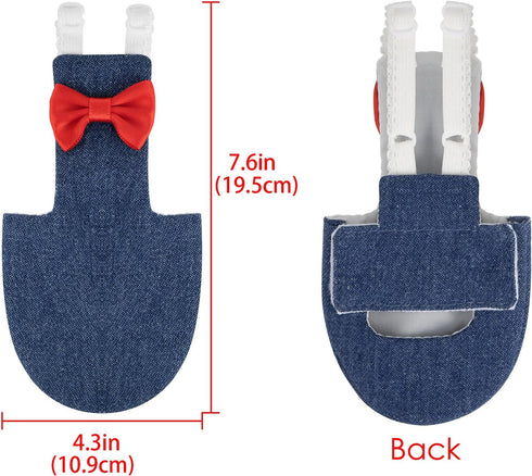 CAIRIAC (1PCS, Parrot Clothes - Diaper Bird Flight Suit with Adjustable Straps and Training Rope Denim Blue, XL-Code)