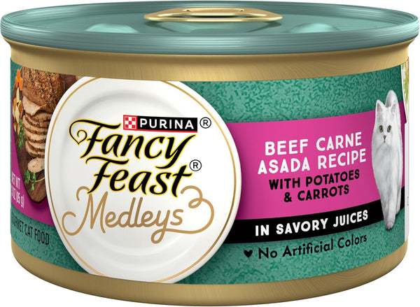 Purina Fancy Feast Medleys Wet Food for Cats Beef Carne Asada Recipe
