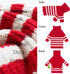 Fitwarm Dog Striped Knitted Sweater, Thermal Turtleneck Pet Coat for Small Dogs, Red, Boy Girl Apparel