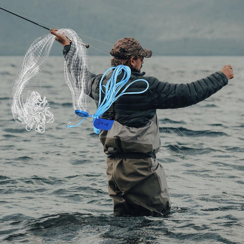 RUNROTOO 1.2m Hand Throw Cast Net Fishing Gear with Weighted Steel Sinkers Monofilament Mesh Net for Freshwater