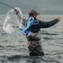 RUNROTOO 1.2m Hand Throw Cast Net Fishing Gear with Weighted Steel Sinkers Monofilament Mesh Net for Freshwater