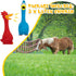 Hungdao 3 Pcs Horse Toys, Latex Squeaky Chicken Toy, Squeak Turkey Toy for Play, Funny Prank