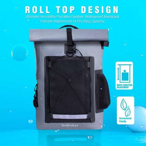Waterproof Kayak Dry Bag Backpack, 30L Capacity