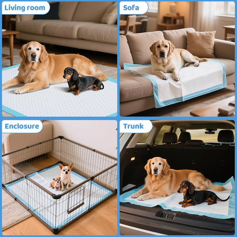 100G 36in 44in 100% 48H Gimars Thicker Large x Puppy Pads Dog Pee Pads with Reinforced Edges for Medium & Large Breeds