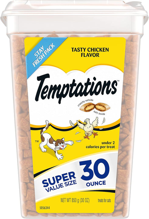 Temptations Cat Treats Classic Crunchy and Soft Cat Treats, Tasty Chicken Flavor,